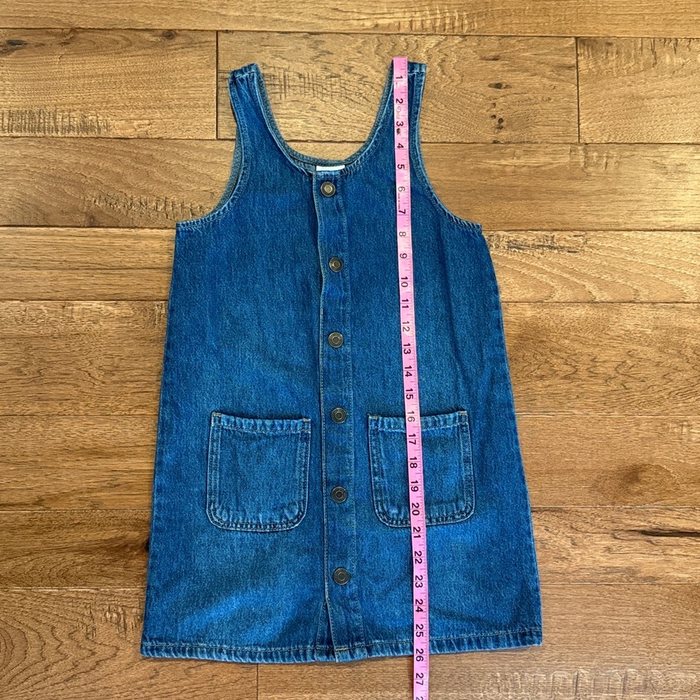 Little Co. By Lauren Conrad Denim Blue Jean Jumper Dress - Size 7 - Picture 15 of 16